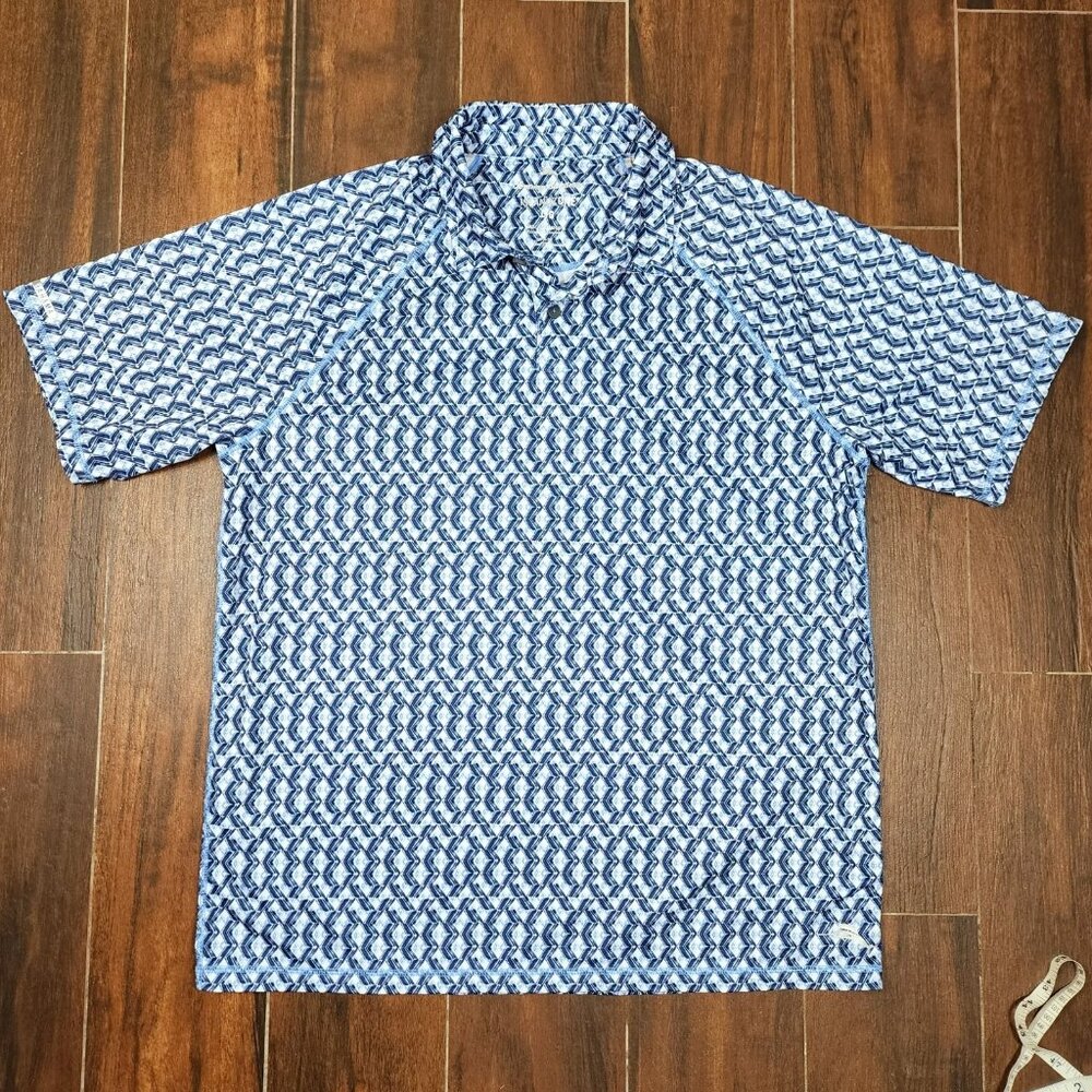Tommy Bahama Island Zone Polo Shirt Men's Size Large UPF 30 Performance Short